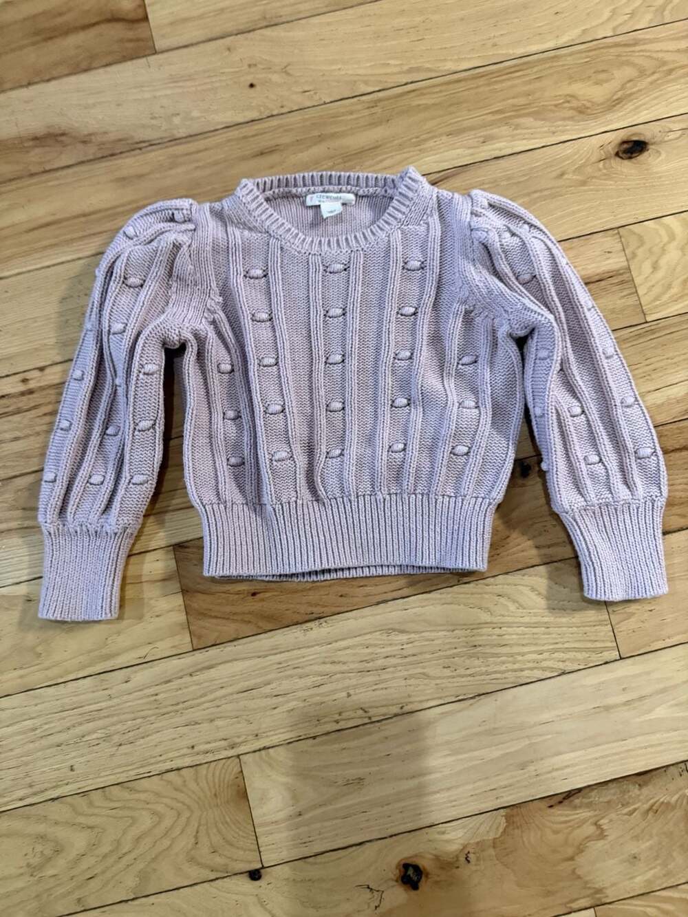 Crewcuts by J.Crew Girls' Mauve Pink Bobble Knit Pullover Sweater